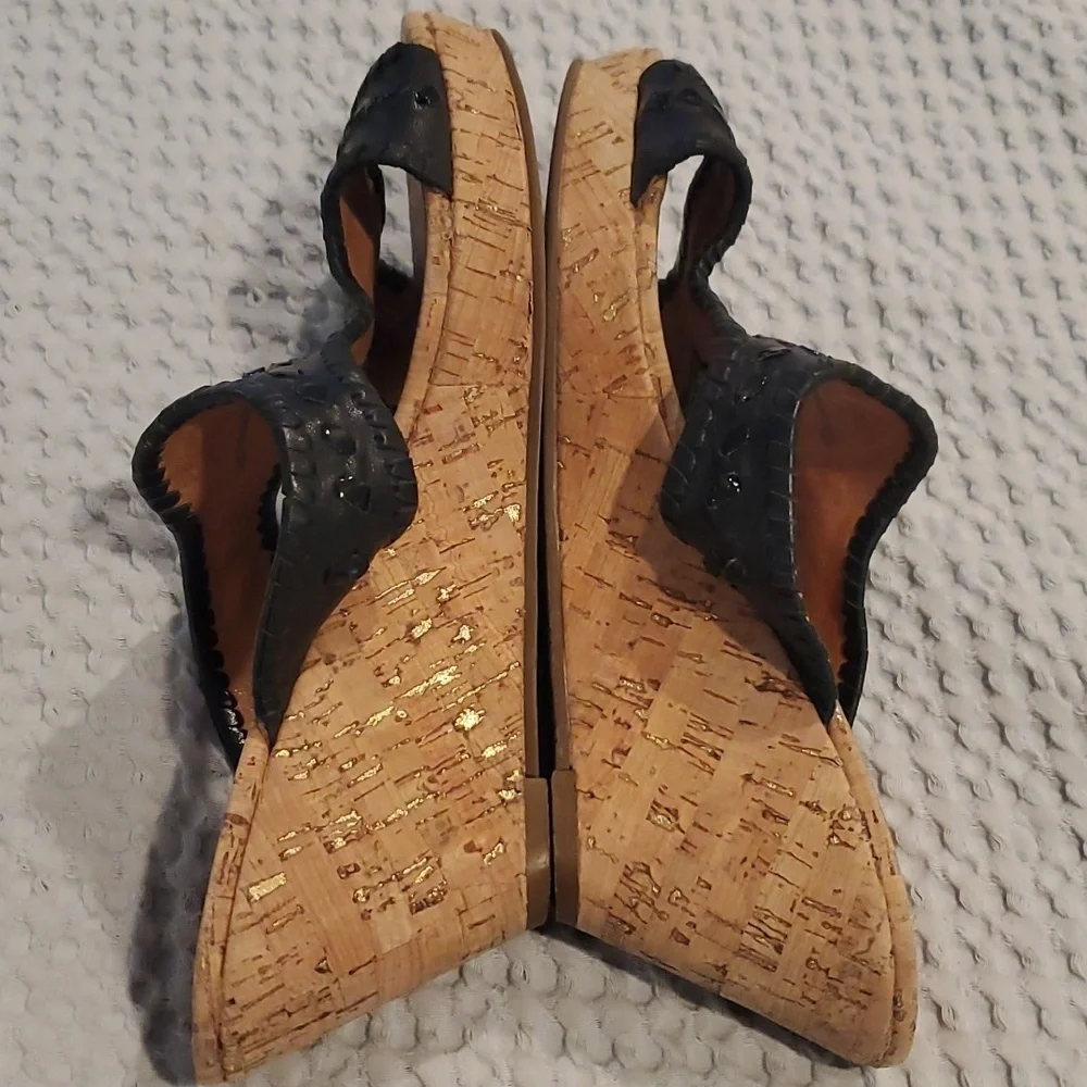 Jack Rogers black wedges size 9 (#1)
